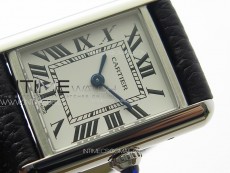 Tank Louis Ladies 22mm SS 8848F 1:1 Best Edition White Dial on Black Leather Strap Ronda Quartz
