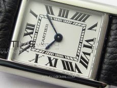 Tank Louis Ladies 22mm SS 8848F 1:1 Best Edition White Dial on Black Leather Strap Ronda Quartz