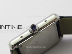 Tank Louis Ladies 22mm SS 8848F 1:1 Best Edition White Dial on Black Leather Strap Ronda Quartz