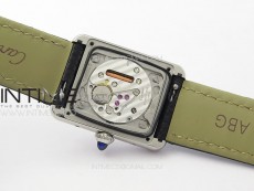 Tank Louis Ladies 22mm SS 8848F 1:1 Best Edition White Dial on Black Leather Strap Ronda Quartz