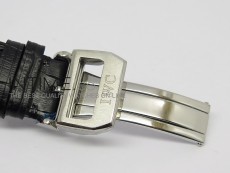 Portuguese 40mm Chrono SS White Dial Sliver Number on Leather Strap A7750