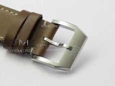 Pilot Chrono Spitfire IW377726 SS ZF 1:1 Best Edition Green Dial on Brown Leather Strap A7750