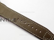 Pilot Chrono Spitfire IW377726 SS ZF 1:1 Best Edition Green Dial on Brown Leather Strap A7750