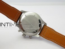 Pilot Chrono Spitfire IW377726 SS ZF 1:1 Best Edition Green Dial on Brown Leather Strap A7750