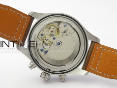 Pilot Chrono Spitfire IW377726 SS ZF 1:1 Best Edition Green Dial on Brown Leather Strap A7750