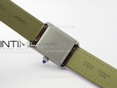 Tank Louis Ladies 22mm SS/Crystal 8848F 1:1 Best Edition White Dial on Dark Red Leather Strap Ronda Quartz