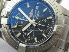 Avenger Chrono SS Yellow Second hand B50 Black Dial on SS Bracelet A7750