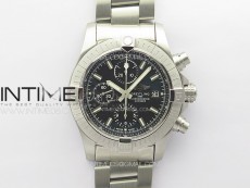 Avenger Chrono SS White Second hand B50 Black Dial on SS Bracelet A7750