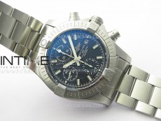 Avenger Chrono SS White Second hand B50 Black Dial on SS Bracelet A7750
