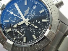 Avenger Chrono SS White Second hand B50 Black Dial on SS Bracelet A7750