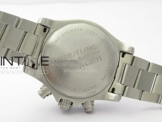 Avenger Chrono SS White Second hand B50 Black Dial on SS Bracelet A7750