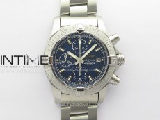Avenger Chrono SS White Second hand B50 Blue Dial on SS Bracelet A7750