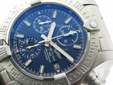 Avenger Chrono SS White Second hand B50 Blue Dial on SS Bracelet A7750