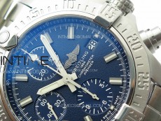 Avenger Chrono SS White Second hand B50 Blue Dial on SS Bracelet A7750