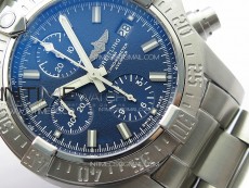 Avenger Chrono SS White Second hand B50 Blue Dial on SS Bracelet A7750