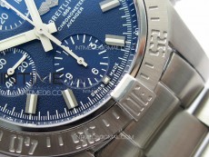 Avenger Chrono SS White Second hand B50 Blue Dial on SS Bracelet A7750