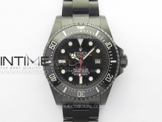 Sea-Dweller 116660 Blacken DLC Black Inner BP Best Edition Black Dial on SS Bracelet A2824