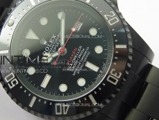 Sea-Dweller 116660 Blacken DLC Black Inner BP Best Edition Black Dial on SS Bracelet A2824
