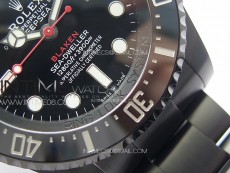 Sea-Dweller 116660 Blacken DLC Black Inner BP Best Edition Black Dial on SS Bracelet A2824