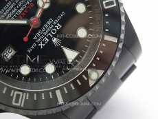 Sea-Dweller 116660 Blacken DLC Black Inner BP Best Edition Black Dial on SS Bracelet A2824