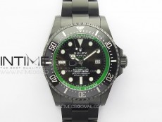 Sea-Dweller 116660 Blacken DLC Green Inner BP Best Edition Black Dial on SS Bracelet A2824