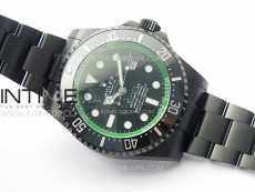 Sea-Dweller 116660 Blacken DLC Green Inner BP Best Edition Black Dial on SS Bracelet A2824