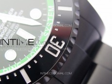 Sea-Dweller 116660 Blacken DLC Green Inner BP Best Edition Black Dial on SS Bracelet A2824