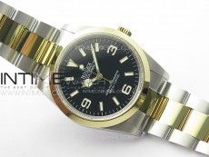 Explorer 124273 36mm 904L Steel JDF 1:1 Best Edition Black Dial on SS/YG Bracelet VR3230