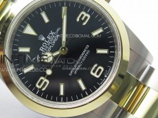 Explorer 124273 36mm 904L Steel JDF 1:1 Best Edition Black Dial on SS/YG Bracelet VR3230