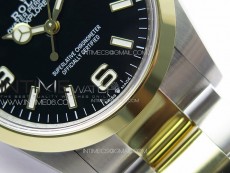 Explorer 124273 36mm 904L Steel JDF 1:1 Best Edition Black Dial on SS/YG Bracelet VR3230