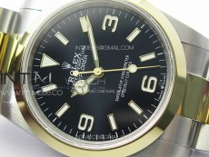 Explorer 124273 36mm 904L Steel JDF 1:1 Best Edition Black Dial on SS/YG Bracelet VR3230