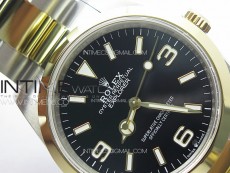 Explorer 124273 36mm 904L Steel JDF 1:1 Best Edition Black Dial on SS/YG Bracelet VR3230