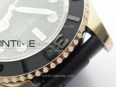 Yacht-Master 126655 3EF 1:1 Best Edition 3D Black Ceramic Bezel on Black Rubber Strap VR3235