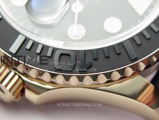 Yacht-Master 126655 3EF 1:1 Best Edition 3D Black Ceramic Bezel on Black Rubber Strap VR3235