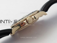 Yacht-Master 126655 3EF 1:1 Best Edition 3D Black Ceramic Bezel on Black Rubber Strap VR3235