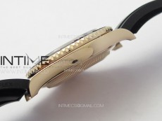 Yacht-Master 126655 3EF 1:1 Best Edition 3D Black Ceramic Bezel on Black Rubber Strap VR3235