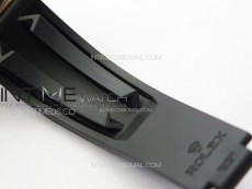 Yacht-Master 126655 3EF 1:1 Best Edition 3D Black Ceramic Bezel on Black Rubber Strap VR3235