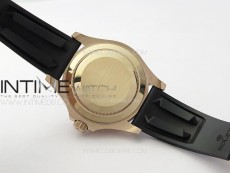 Yacht-Master 126655 3EF 1:1 Best Edition 3D Black Ceramic Bezel on Black Rubber Strap VR3235