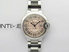 Ballon Bleu 33mm SS K3F 1:1 Best Edition Pink Textured Dial on SS Bracelet A076