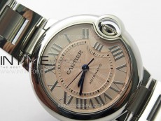 Ballon Bleu 33mm SS K3F 1:1 Best Edition Pink Textured Dial on SS Bracelet A076