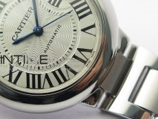 Ballon Bleu 33mm SS K3F 1:1 Best Edition White Textured Dial on SS Bracelet A076