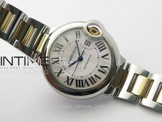 Ballon Bleu 33mm SS/RG K3F 1:1 Best Edition White MOP Dial on SS Bracelet A076