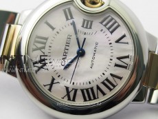 Ballon Bleu 33mm SS/RG K3F 1:1 Best Edition White MOP Dial on SS Bracelet A076