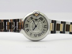 Ballon Bleu 33mm SS/RG K3F 1:1 Best Edition White Textured Dial on SS Bracelet A076