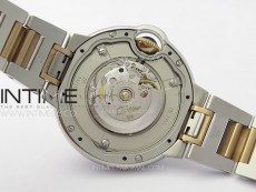 Ballon Bleu 33mm SS/RG K3F 1:1 Best Edition White Textured Dial on SS Bracelet A076