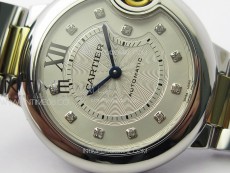 Ballon Bleu 33mm SS/YG K3F 1:1 Best Edition White Textured Dia Markers Dial on SS Bracelet A076