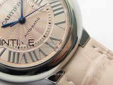 Ballon Bleu 33mm SS K3F 1:1 Best Edition Pink Textured Dial on Pink Leather Strap A076
