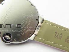 Ballon Bleu 33mm SS K3F 1:1 Best Edition Pink Textured Dial on Pink Leather Strap A076