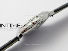 Ballon Bleu 33mm SS K3F 1:1 Best Edition White Textured Dia Markers Dial on Black Leather Strap A076