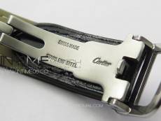 Ballon Bleu 33mm SS K3F 1:1 Best Edition White Textured Dia Markers Dial on Black Leather Strap A076
